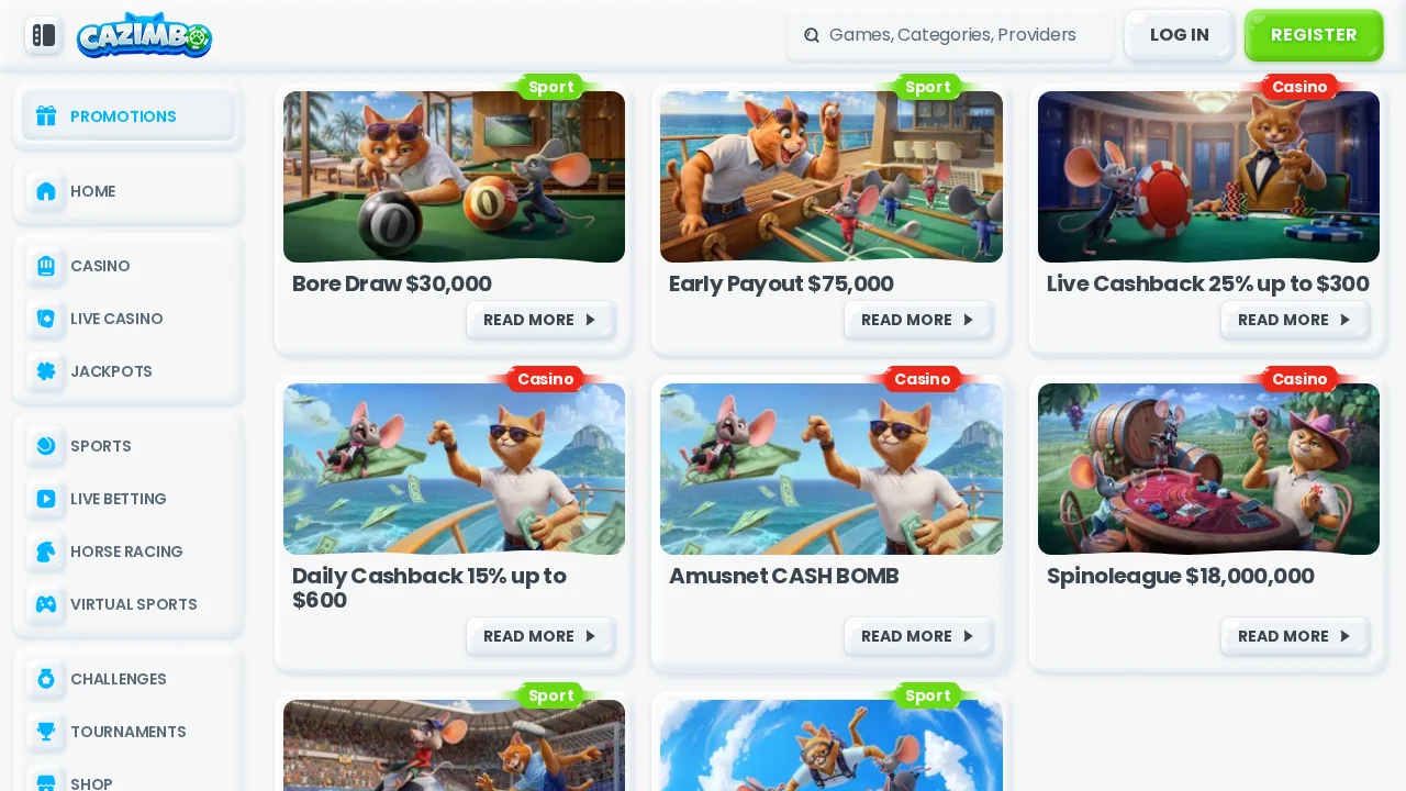 Cazimbo: Ongoing Promotions and Reloads